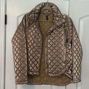 Athleta Whisper Featherless Jacket in gold